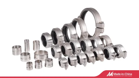 Flexible Type Stainless Steel Grooved Coupling Clamp Pipe Fitting