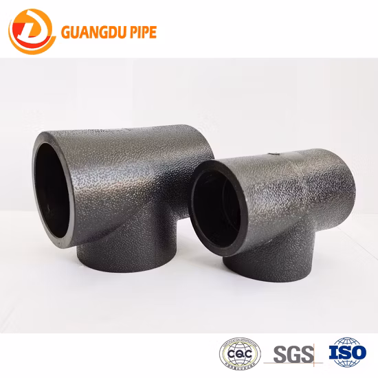 맞대기 융합 용접 및 전기 융합을 사용한 HDPE 수관 HDPE 피팅